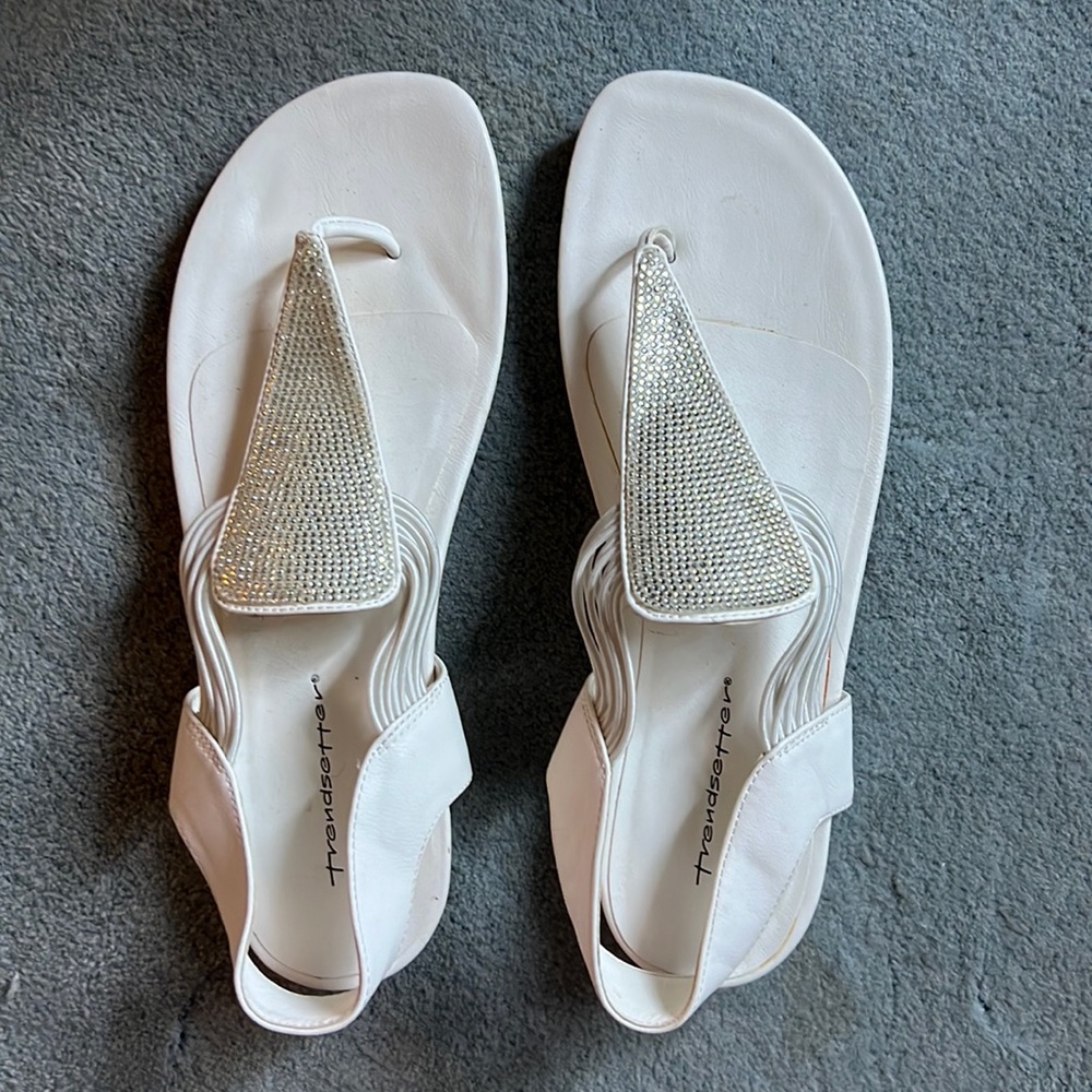 White Sparkly Sandals